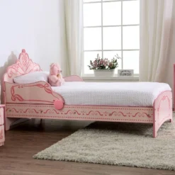 Twin Nemma Princess Crown Twin Bed Pink - Homes: Inside + Out