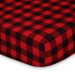 The Peanutshell Fitted Crib Sheets - Buffalo Plaid And Gray Plaid - 2pk