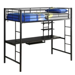 Twin Analise Metal Loft Bed With Wood Desk - Saracina Home -Children'S Home Furnishings Store GUEST 0dfb94d7 0a89 45d0 8ab0 175f06b1ee3d