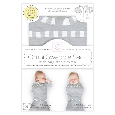 Omni Swaddle Wrap & Arms up Sleeves & Mitten Cuffs - Heathered Gray with Stripe Trim 0-3 Months Omni Swaddle Wrap & Arms Up Sleeves & Mitten Cuffs - Heathered Gray With Stripe Trim 0-3 Months -Children'S Home Furnishings Store GUEST 1259280f a39a 48f4 98d8 30d733510c43