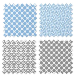 Bacati - Ikat Blue/Gray Swaddling Muslin Blankets Set Of 4 -Children'S Home Furnishings Store GUEST 1355df26 c108 4ded 9765 4a40b1e98e56