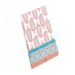 Bacati - Sophia Paisley Aqua/Coral Collapsible Laundry Hamper -Children'S Home Furnishings Store GUEST 15e5dcc6 0937 468b bc01 20f7e5376362