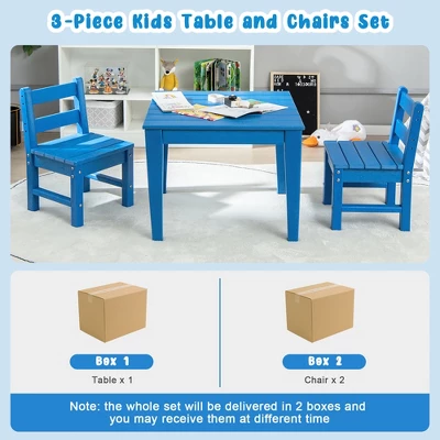 Costway 3PCS Kids Table & 2 Chairs Set Outdoor Heavy-Duty All-Weather Activity Table Set Costway 3PCS Kids Table & 2 Chairs Set Outdoor Heavy-Duty All-Weather Activity Table Set -Children'S Home Furnishings Store GUEST 15ec18b6 acf3 4f63 8bed 1ad969a2ec62