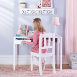 Guidecraft Kids' Dahlia Desk And Chair Set -Children'S Home Furnishings Store GUEST 16d38097 8751 47d4 8a7f 50c24a2285e5