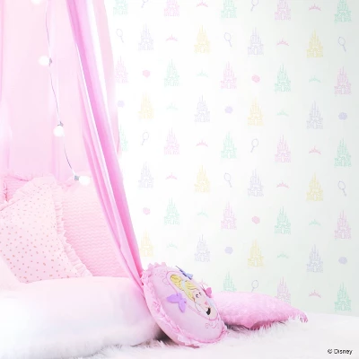 Disney Princess Castle Peel and Stick Wallpaper White - RoomMates Disney Princess Castle Peel And Stick Wallpaper White - RoomMates -Children'S Home Furnishings Store GUEST 191061e3 b9d6 4e3c bd69 65b39d0e849d