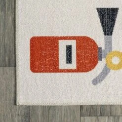 NuLOOM Carmina City Streets Machine Washable Kids Area Rug 7' X 9' In White Multi -Children'S Home Furnishings Store GUEST 1910b016 a942 4626 9b58 b52367f6e0c5