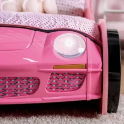 Twin Naglin Racing Car Bed With Led Headlight Pink - HOMES: Inside + Out -Children'S Home Furnishings Store GUEST 191dacaa 9e3c 4180 befd 1ac3e0e39890