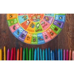 KC CUBS Boy & Girl Kids ABC Alphabet Round Rug Carpet -Children'S Home Furnishings Store GUEST 1e18f52b 21ca 4a43 9c51 41a55b819ffd