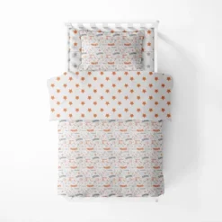 Bacati - Basketball Orange/Gray Muslin 4 Pc Toddler Bedding Set -Children'S Home Furnishings Store GUEST 2531e22e f4cb 4303 8b9f 84cd1418a63e