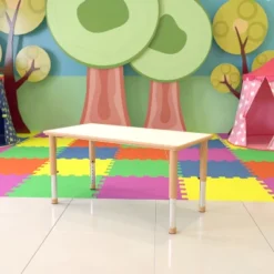 Emma And Oliver 23.625"W X 47.25"L Rectangular Plastic Height Adjustable Activity Table -Children'S Home Furnishings Store GUEST 2942703c a9e0 4609 9391 2d7ceef48b01