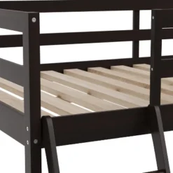 Emma And Oliver Twin Wood Loft Bed Frame With Protective Guardrails And Integrated Desk And Ladder For Use With Any 6-8" Thick Mattress -Children'S Home Furnishings Store GUEST 346e10a1 3cfc 4043 84cd 8f15a4cffb94
