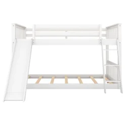 Wood Bunk Bed With Convertible Slide And Ladder-ModernLuxe -Children'S Home Furnishings Store GUEST 37346878 42ab 4d27 aed3 42f1c8875cd9
