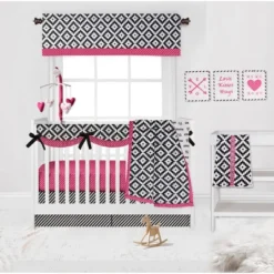 Bacati - Love Black/Fuschia Musical Mobile -Children'S Home Furnishings Store GUEST 3aa9391c 5f5b 46c8 af86 43710bb637d3