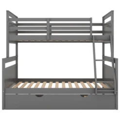 Twin Over Full Bunk Bed With Twin Size Trundle Bed, Ladder And Guardrail-ModernLuxe -Children'S Home Furnishings Store GUEST 4087f7df db04 4163 8924 19cb36923b5b