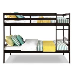 Costway Twin Over Twin Wood Bunk Beds Ladder Safety Rail EspressoWhite -Children'S Home Furnishings Store GUEST 40922081 81cf 47c0 bac5 6e329d5245e9