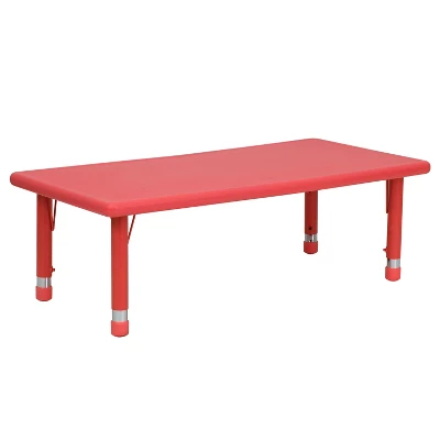 Emma and Oliver 24"W x 48"L Rectangular Plastic Height Adjustable Activity Table Emma And Oliver 24"W X 48"L Rectangular Plastic Height Adjustable Activity Table -Children'S Home Furnishings Store GUEST 468f72fa 4a31 4356 b450 2433e1ffd465 1