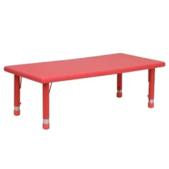 Flash Furniture 24"W X 48"L Rectangular Plastic Height Adjustable Activity Table -Children'S Home Furnishings Store GUEST 468f72fa 4a31 4356 b450 2433e1ffd465