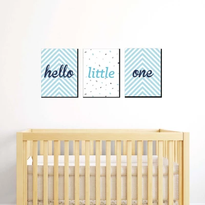 Big Dot of Happiness Hello Little One - Blue and Silver - Baby Boy Nursery Wall Art & Kids Room Decor - Gift Ideas - 7.5 x 10 inches - Set of 3 Prints Big Dot Of Happiness Hello Little One - Blue And Silver - Baby Boy Nursery Wall Art & Kids Room Decor - Gift Ideas - 7.5 X 10 Inches - Set Of 3 Prints -Children'S Home Furnishings Store GUEST 4761b7c6 b7b9 42a9 9dd2 a4a794cf55a7