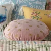 Himal Velvet Embroidered Round Pillow - Homthreads -Children'S Home Furnishings Store GUEST 480247dc 55b3 45d3 a8b9 76d52241f102