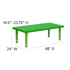 Emma And Oliver 24"W X 48"L Rectangular Plastic Height Adjustable Activity Table 4 Emma And Oliver 24"W X 48"L Rectangular Plastic Height Adjustable Activity Table -Children'S Home Furnishings Store GUEST 4aa26844 a6b7 4eee be0d 593c9f36b187 1