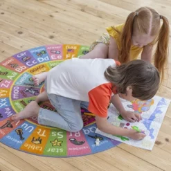 KC CUBS Boy & Girl Kids ABC Alphabet Round Rug Carpet -Children'S Home Furnishings Store GUEST 4d56d511 39d4 48d6 ab8f 353ba45c2899