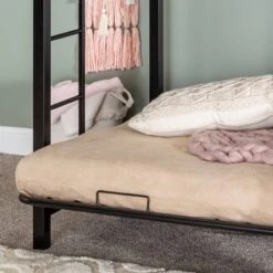 Twin Over Futon Analise Metal Bunk Bed Black - Saracina Home 8 Twin Over Futon Analise Metal Bunk Bed Black - Saracina Home -Children'S Home Furnishings Store GUEST 4db845de 3eb4 4634 9541 19c0829da1dc