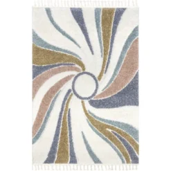 Theodora Colorful Swirl Kids Tassel Area Rug -Children'S Home Furnishings Store GUEST 4f6cd9c0 6c24 4f33 8abb 2e6ec5b2935d