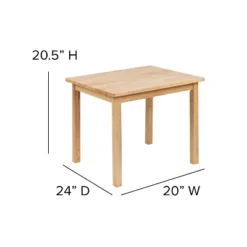 Emma And Oliver Kids 3 Piece Solid Hardwood Table And Chair Set For Playroom, Kitchen -Children'S Home Furnishings Store GUEST 4fd57af1 acbd 4414 9754 5beb9cfdd5c0