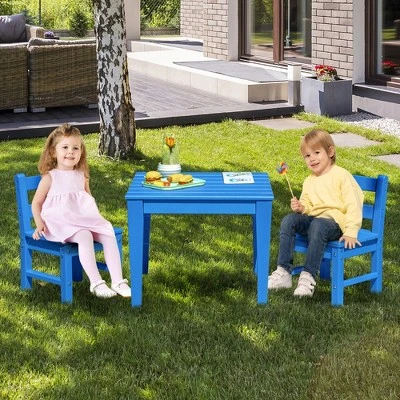 Costway 3PCS Kids Table & 2 Chairs Set Outdoor Heavy-Duty All-Weather Activity Table Set Costway 3PCS Kids Table & 2 Chairs Set Outdoor Heavy-Duty All-Weather Activity Table Set -Children'S Home Furnishings Store GUEST 514b4744 d611 4710 96da 64b39cc444c5