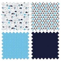 Bacati - Woodlands Aqua Navy Gray Boys Cotton 3 Pc Toddler Sheet Set -Children'S Home Furnishings Store GUEST 55230119 1b3f 4d48 b9ac ddc5da119ff1