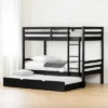 Fakto Bunk Beds With Trundle Matte Black - South Shore -Children'S Home Furnishings Store GUEST 5a1e029d 7299 4518 a8e8 1df254260922