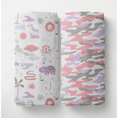 Bacati - Jungle Safari Girls Lilac/Coral Muslin 8 pc Crib Bedding Set with 2 Swaddling Blankets Bacati - Jungle Safari Girls Lilac/Coral Muslin 8 Pc Crib Bedding Set With 2 Swaddling Blankets -Children'S Home Furnishings Store GUEST 6215451e d4fb 4090 a340 7282f280c78e