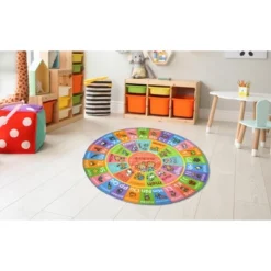KC CUBS Boy & Girl Kids ABC Alphabet Round Rug Carpet -Children'S Home Furnishings Store GUEST 621aab5c 0478 4bb5 9262 5a44b4e8929a
