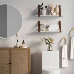 Brandon Vintage Matte Faux Marble Wall Shelf Brown - Nathan James -Children'S Home Furnishings Store GUEST 6316bf1a 7063 498f ba57 25f1bfe98a71