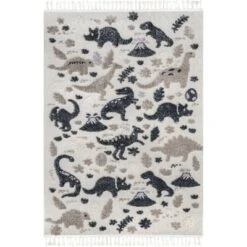 Aaran Dinosaur Kids Tasseled Area Rug -Children'S Home Furnishings Store GUEST 63a354ee d48c 472c 98e7 1c39ad82d4e4
