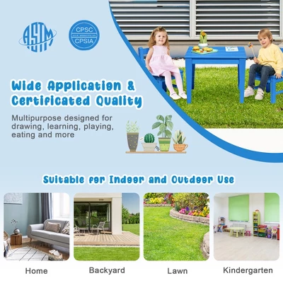 Costway 3PCS Kids Table & 2 Chairs Set Outdoor Heavy-Duty All-Weather Activity Table Set Costway 3PCS Kids Table & 2 Chairs Set Outdoor Heavy-Duty All-Weather Activity Table Set -Children'S Home Furnishings Store GUEST 664e3217 e344 4d6a aea9 77cdee25a156