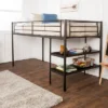 Twin Analise Metal Low Loft Bed With Desk And Storage Black - Saracina Home -Children'S Home Furnishings Store GUEST 6696f8f7 90fc 4b6c 9166 bc9c81fa29ce