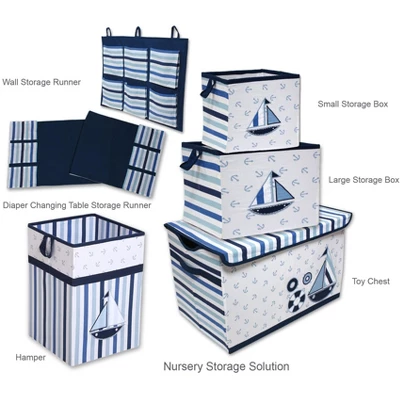 Bacati - Little Sailor Collapsible Laundry Hamper Bacati - Little Sailor Collapsible Laundry Hamper -Children'S Home Furnishings Store GUEST 67422979 917f 4521 bab8 00ad0f314fa4