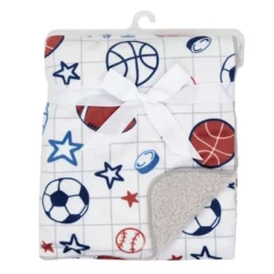 Lambs & Ivy Baby Sports White Fleece Baby Blanket - Football/Basketball/Baseball -Children'S Home Furnishings Store GUEST 6996499c 2193 47a5 bcd7 debc95530fcf