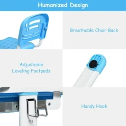 Costway Height Adjustable Kids Desk Chair Set Study Drawing W/Lamp & Bookstand -Children'S Home Furnishings Store GUEST 6a23099f dc23 4a4f a711 c081eff4fd84