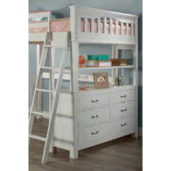 Full Highlands Loft Bed With Desk, Chair And Hanging Nightstand White - Hillsdale Furniture -Children'S Home Furnishings Store GUEST 6a6ce734 f4ad 4028 b2a3 3731c171bf8c