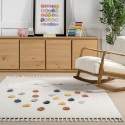 NuLOOM Marleigh Raindrop High-Low Kids Tasseled Area Rug -Children'S Home Furnishings Store GUEST 6c5159f1 b2ba 4453 ae02 51a9b7c6423d