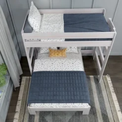 Max & Lily Famrhouse Twin Over Full L-Shaped Bunk Bed -Children'S Home Furnishings Store GUEST 7a260686 4763 4031 bfa2 af1f099996bb