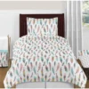Coral & Turquoise Feather Throw Pillow - Sweet Jojo Designs -Children'S Home Furnishings Store GUEST 7fdb3b42 e952 4616 a9eb 9d8652f4c5d2