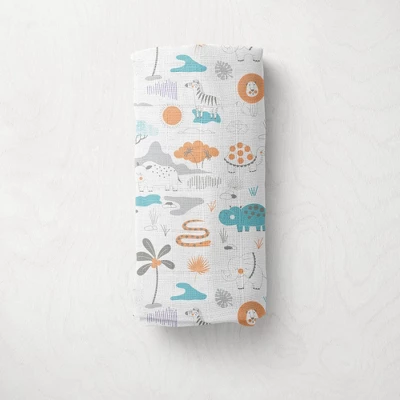 Jungle Safari Boys Aqua/Orange 2 pack Muslin Swaddling Blanket Jungle Safari Boys Aqua/Orange 2 Pack Muslin Swaddling Blanket -Children'S Home Furnishings Store GUEST 800c731e c23e 4762 abbb 6d1fb3ca2141