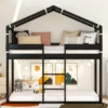 Wood Twin Over Twin Bunk Bed With Tent-ModernLuxe -Children'S Home Furnishings Store GUEST 8f93c1fb 8fe8 4a0d b2e6 4b0dd4b67b28