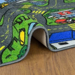 Jungtier Boy & Girl Kids Retro City Road Car Vehicle Traffic Educational Learning & Game Play Nursery Bedroom Classroom Rug Carpet, 2' 7" X 5' 0" -Children'S Home Furnishings Store GUEST 91a52141 2601 4ee6 9bfd 3fbeb7091e9d