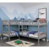 HOMES: Inside + Out Quadruple Twin Kids' Martell Bunk Bed Gray - IoHOMES -Children'S Home Furnishings Store GUEST 92877102 3190 4c76 aa98 299fa45cf22f