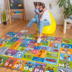 KC CUBS | Looney Tunes Boy & Girl Kids ABC Alphabet, Jobs & Objects Educational Learning & Play Nursery Bedroom Classroom Rug Carpet -Children'S Home Furnishings Store GUEST 937010ca 269c 4b80 babd 995d874ad295