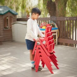 ECR4Kids 12 Inch Plastic Stackable Classroom Stack Chairs, Indoor/Outdoor For Kids-10pk -Children'S Home Furnishings Store GUEST 979e99a9 a411 4404 8cd9 cb23d84a8c0c